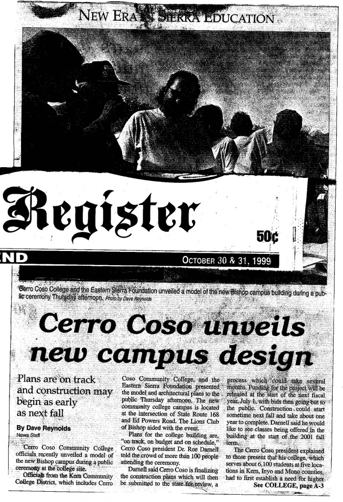 Cerro Coso Unveils New Campus Design – Eastern Sierra Foundation